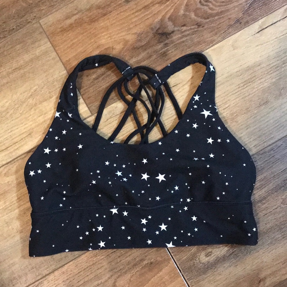Wildfox Scattered Star Chris Strappy Sports Bra